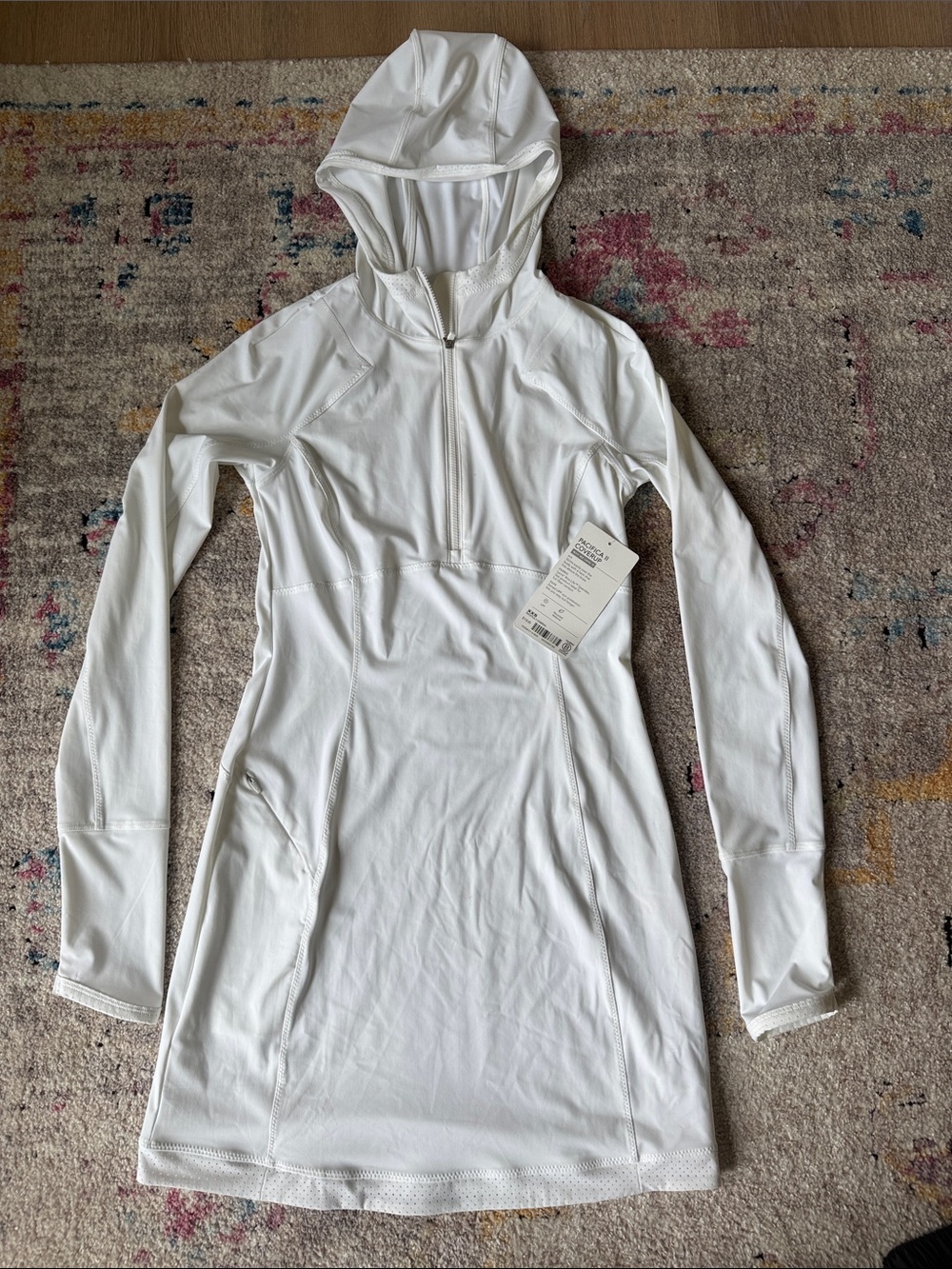 Athleta White Hooded Swim Coverup
